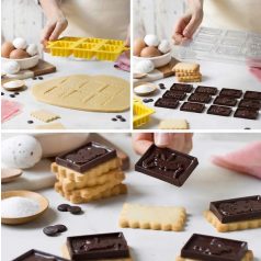   Csokis keksz készítő (kiszúró és csokiöntő forma) húsvéti mintával