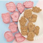 FONDANT ÉS MARCIPÁN MŰANYAG KISZÚRÓ ÉS MINTÁZÓ SZETT – karácsony (6 DARAB/CSOMAG)