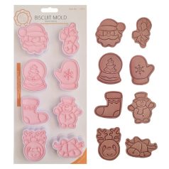   FONDANT ÉS MARCIPÁN MŰANYAG KISZÚRÓ ÉS MINTÁZÓ SZETT – karácsony (6 DARAB/CSOMAG)