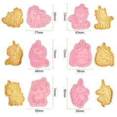   FONDANT ÉS MARCIPÁN MŰANYAG KISZÚRÓ ÉS MINTÁZÓ SZETT – UNIKORNIS (6 DARAB/CSOMAG)