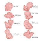 FONDANT ÉS MARCIPÁN MŰANYAG KISZÚRÓ ÉS MINTÁZÓ SZETT – DINOSZARUSZ (8 DARAB/CSOMAG)