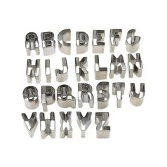 Fém betű és szám kiszúró 26 db-os