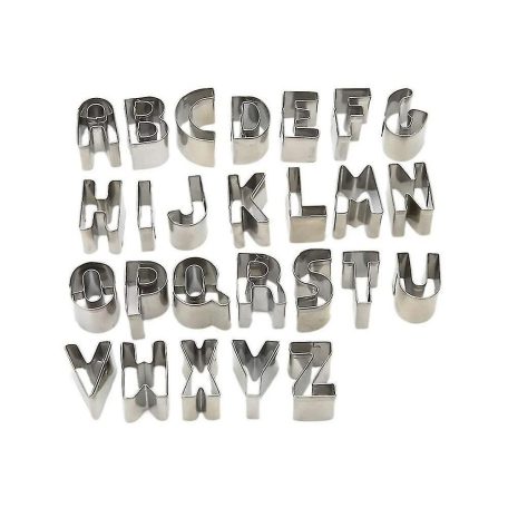 Fém betű és szám kiszúró 26 db-os