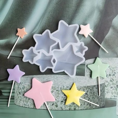 Csillag mintás szilikon nyalóka forma