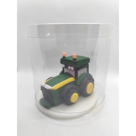 Tortadísz cukorfigura Zöld traktor