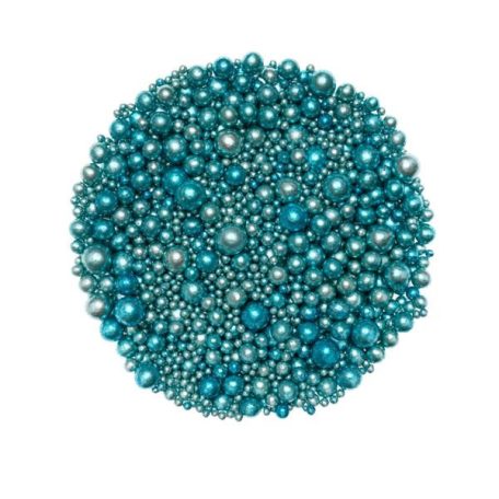 Cukorgyöngy - Metál kék mix 50 g