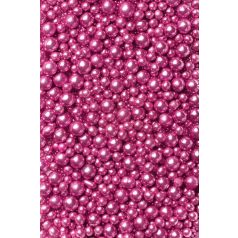 Cukorgyöngy - Metál Pink mix 50 g