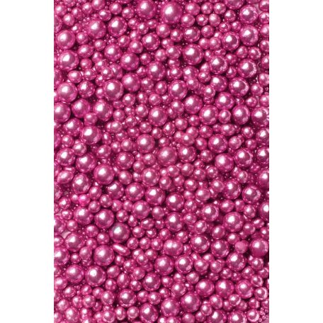 Cukorgyöngy - Metál Pink mix 50 g