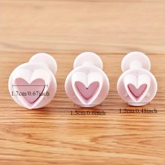 Szív kiszúró 3 db-os