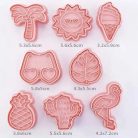 FONDANT ÉS MARCIPÁN MŰANYAG KISZÚRÓ ÉS MINTÁZÓ SZETT – TRÓPUSI (8 DARAB/CSOMAG)