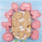 FONDANT ÉS MARCIPÁN MŰANYAG KISZÚRÓ ÉS MINTÁZÓ SZETT – TRÓPUSI (8 DARAB/CSOMAG)