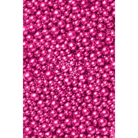Soft cukorgyöngyök metál élénk rózsaszín, 3, 5, 7, 10 mm