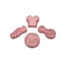 FONDANT ÉS MARCIPÁN MŰANYAG KISZÚRÓ ÉS MINTÁZÓ SZETT – FOCI ÉS SERLEG  (4 DARAB/CSOMAG)