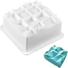 Szilikon mousse forma gyémánt négyszög 