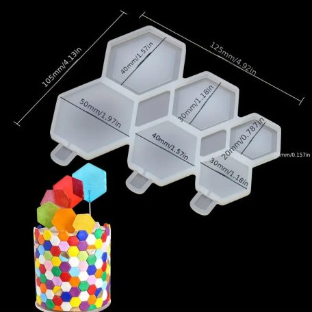 SZILIKON NYALÓKA FORMA HEXAGON