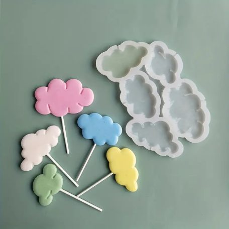 Felhő mintás szilikon nyalóka forma