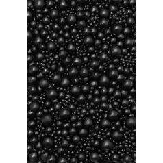 Soft cukorgyöngyök, fekete 3, 5, 7, 10 mm