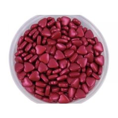 Bordó metál szív cukordekoráció 50 g