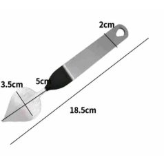   TORTAFORMÁZÓ, LDÍSZ KÉSZÍTŐ FÉM SPATULA - csepp alakú