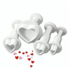 Rugós szív kiszúró 4 db-os