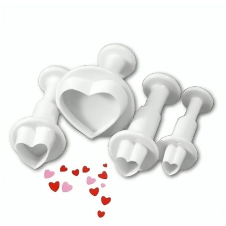 Rugós szív kiszúró 4 db-os