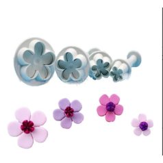 Rugós virág kiszúró 4 db-os