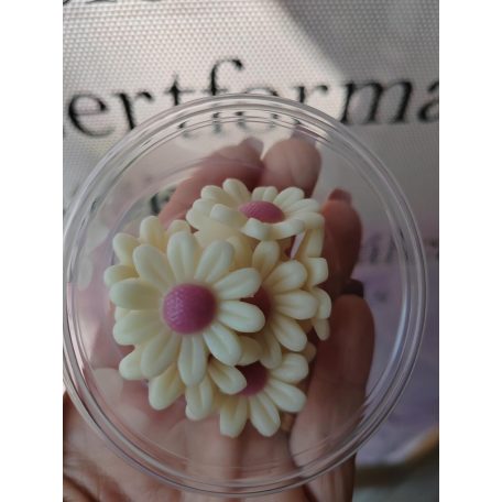 Kamilla 9 db fehér lila középpel