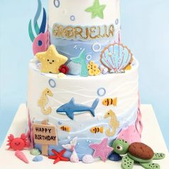 tengeri állatok fém kiszúró 12 db-os