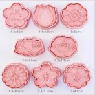 FONDANT ÉS MARCIPÁN MŰANYAG KISZÚRÓ ÉS MINTÁZÓ SZETT – VIRÁG (8 DARAB/CSOMAG)