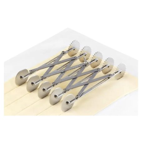 Rozsdamentes 2x5 pengés állítható tésztavágó