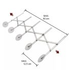 Rozsdamentes 2x5 pengés állítható tésztavágó