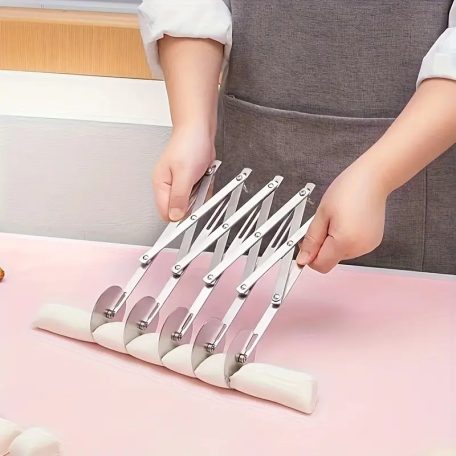 Rozsdamentes 5 pengés állítható tésztavágó