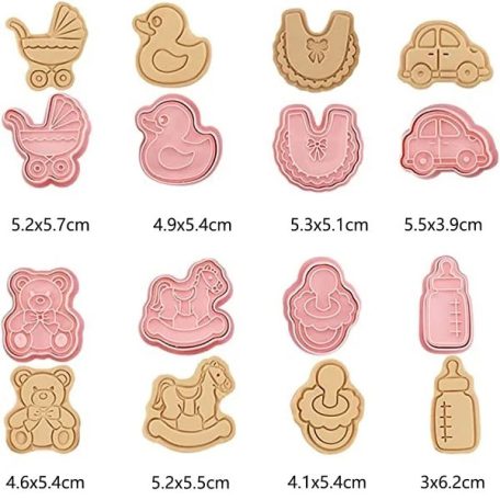 MŰANYAG KISZÚRÓ ÉS MINTÁZÓ SZETT – KERESZTELŐ BABA (8 DARAB/CSOMAG)