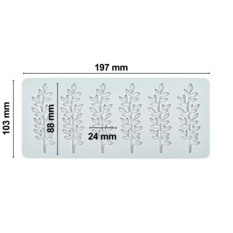 Szilikon tuile ostya forma levél 2.
