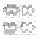 Fém tortaforma puzzle alakú 4 db-os
