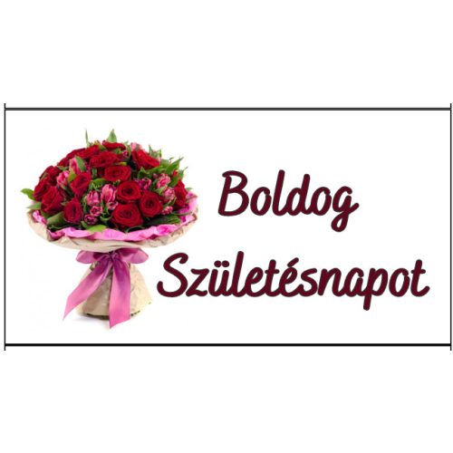 Tortaostya tábla Boldog Születésnapot- Csokor 1.