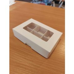 Bonbon doboz fehér 6 db-os