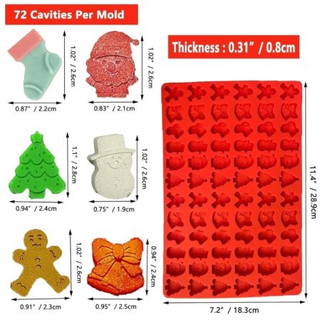 Karácsonyi csokoládé, gumicukor szilikon forma
