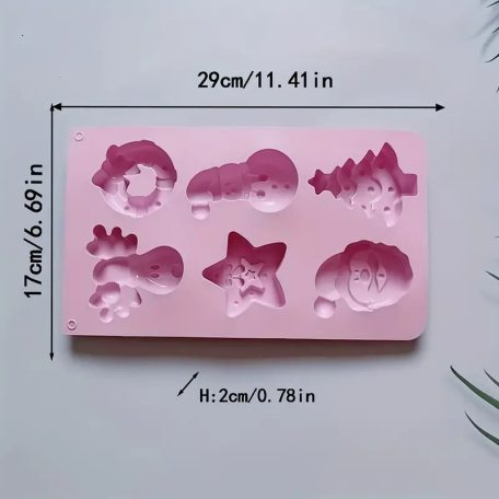 Szilikon karácsonyi figurák süti forma