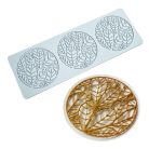 Nagy levél mintás, kör Tuile forma