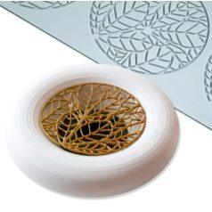 Nagy levél mintás, kör Tuile forma