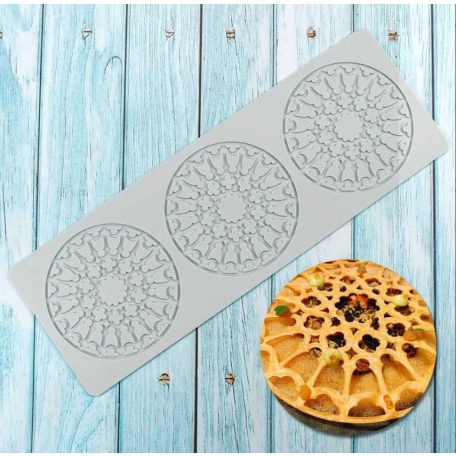 Nagy mintás, kör Tuile forma