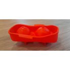 Szilikon gömb forma karácsonyi mintával 2 db-os