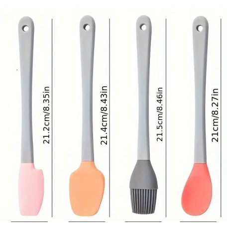 Szilikon konyhai eszköz készlet 4 db-os (spatula, ecset)
