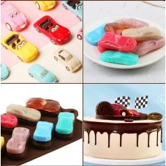 Autó mintás szilikon forma 10 db-os