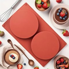 Szilikon kerek sütőforma 2 db-os 14 cm átérőjű
