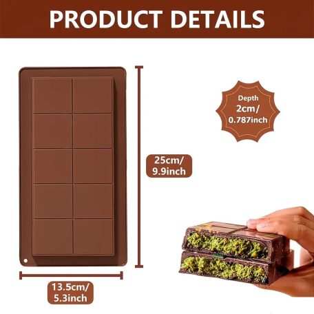 Dubai csokoládé szilikon forma