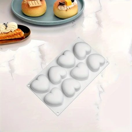 Szív szilikon forma 8 részes