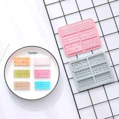 Szilikon táblás csokoládé forma-6 részes