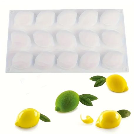 Szilikon mousse forma citrom 15 részes